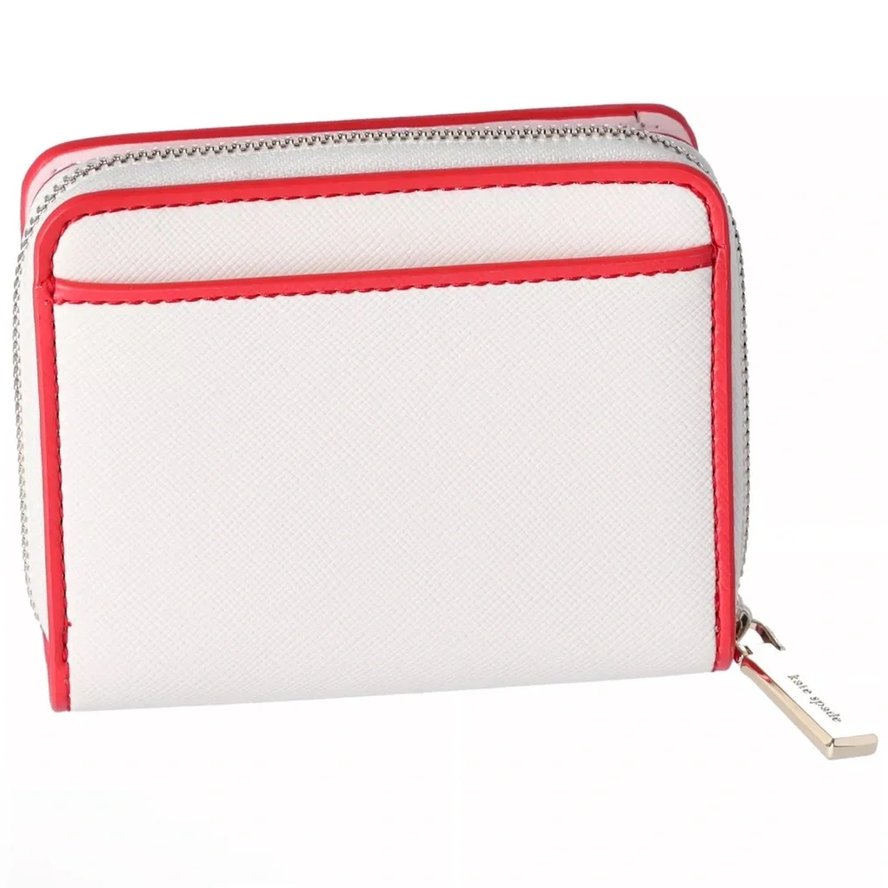 Kate Spade 3D Strawberry Dreams Small Zip Around Bifold Wallet Cream Multi